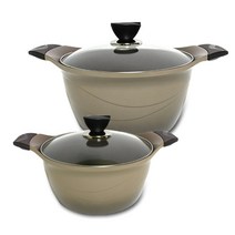 퀸센스 델라 세라믹 냄비 세트 2종, 양수 24cm + 곰솥 28cm