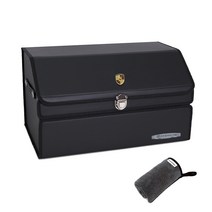 엠노블 가죽 트렁크 정리함 + 세차타월 세트, 포르쉐 블랙