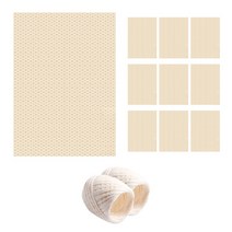 인디케이 창문꽃 포장지10p + 크림 라피아2p, 크림(라피아), 1세트