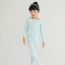 보보 아동용 소소 솔리드 후라이스 스판 내의 상하세트