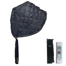 CNS월드전자 홈케어 열처리 무선 트리트먼트 헤어캡 + 비닐캡 50p + 전용배터리 + 배터리파우치 세트, BL74, 블랙