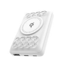 UM2 흡착 무선 충전 보조배터리 10000mAh, 화이트, UMPB-20WPD