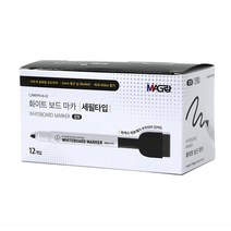 마그피아 화이트보드 마카펜 12p, 1개, 블랙