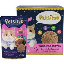 펫시모 고양이 젤리 파우치 키튼 참치 70g x 12p, 키튼 참치맛, 1개