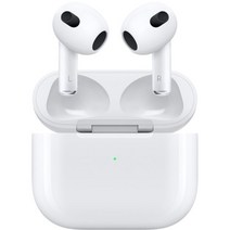 Apple 2022 에어팟 3세대 유선 충전 블루투스 이어폰, 화이트, MPNY3KH/A