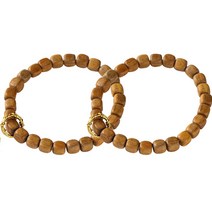 앤도 사각 염주 6mm, 녹색백단, 2개