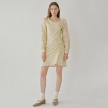 리올그 FAL SHIRRING FLOWER PATTERN 미니 원피스