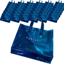 마켓감성 의류 선물 포장 가방 50p, 블루