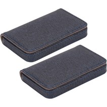 민코 가죽패션 명함 카드케이스 M, 2개, 워시블랙(M795)