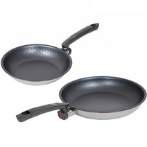 알텐바흐 울트라콤보 통 5중 스테인리스 후라이팬 세트 2개, 실버, 프라이팬 22cm + 28cm