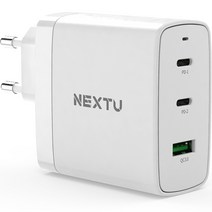 넥스트 GaN 100W PD C타입 PPS 초고속 멀티 충전기 어댑터 NEXT-QC623GAN, 화이트, 1개
