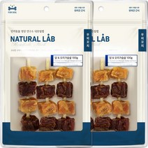 네츄럴랩 강아지 닭 앤 오리가슴살 우피꼬치 간식 100g, 닭 + 오리가슴살 혼합맛, 2개