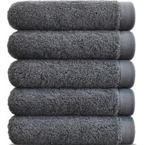 쥬련제작소 호텔수건 200g 40수 코마사, 딥그레이, 5개