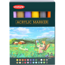 아베른 chotune 아크릴마카 수성페인트, 1세트, 24색