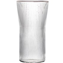 제이테이블 로더 골드 플리츠 글라스 대 420ml, 1개, 투명
