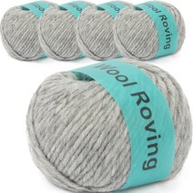 브랜드얀 다루마 울로빙 뜨개실 4mm 5p, 06 라이트그레이, 75m
