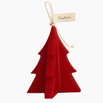 F5NATURE 크리스마스 오브제 트리캔들 유칼립투스, 레드