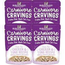 스텔라앤츄이스 고양이 습식 파우치 크레이빙스 치킨 앤 튜나, 닭, 80g, 4개