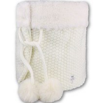 까스텔바작 여성용 방한 퍼 니트 넥워머 CSW-67, 화이트