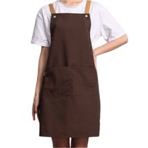 애플민트 카페 작업용 앞치마, 1개, 다크브라운