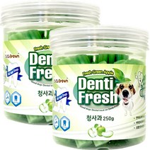 코코브라운 강아지 덴티프레쉬 덴탈껌 청사과 250g, 2개