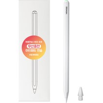 뷰씨 아이패드 무선충전 2세대 스타일러스 터치 펜슬, 화이트, 1개