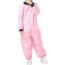 웰프런키즈 아동용 시보리 일체형 미술가운, 핑크