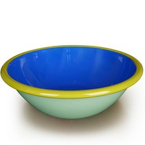 본에나멜웨어 컬러라마 샐러드 볼 20cm, 1개, 민트 + 블루 + 옐로우 Rim