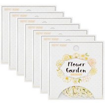 쁘띠팬시 시즌스티커 봄 플라워가든 옐로우 DA5416, 7개, 혼합색상