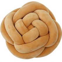 알로데 로즈플라워 매듭 베개 자이언트 얀 쿠션, 15 오렌지옐로우