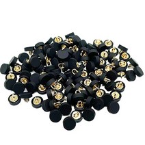 심플 플랫 라운드 대리석 패턴 DIY 의류 액세서리 부자재 콩단추, 50개, 블랙