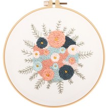 위즈앤위즈 누구나 DIY 프랑스자수 패키지 20cm, 봄꽃 02, 1세트