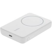 벨킨 5000mAh 맥세이프 마그네틱 무선 충전 보조배터리 + 스탠드, BPD004bt, 화이트