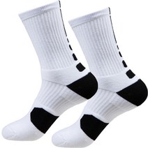 보나리빙 골프 스포츠 쿠션 양말, 화이트블랙