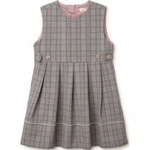 페리미츠 여아용 체크 주름 원피스 P2312O656