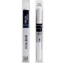 현대모비스 기아 순정 컬러 붓펜 페인트 KCS 232 + 투명 붓펜 페인트, 스파클링실버, 1세트