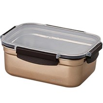 한샘 S O K 프레시 컬러스텐 밀폐용기 2L, 메탈골드, 1개