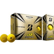브리지스톤 e12 컨택트 골프공 3피스 x 4p + 마야볼마커 세트, 옐로우, 1세트