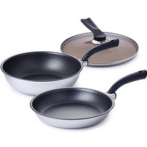 알텐바흐 인덕션 헥사 통 5중 스텐 프라이팬 세트 3개, 혼합색상, 라이팬 28cm + 궁중팬 28cm + 유리커버 28cm