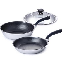 알텐바흐 인덕션 헥사 통5중 스텐 후라이팬 세트 3개, 혼합색상, 프라이팬 28cm + 궁중팬 28cm + 콤비커버 28cm