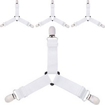 침대 시트 멜빵 고정핀 4p, 화이트, 1개