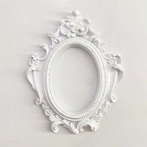 바르니나 유럽식 미니 사진 프레임 액자 타원형, 화이트