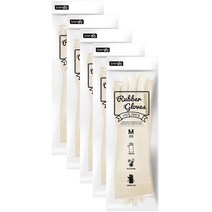 홈에디션명진 식품용 고무장갑 양손 세트, 아이보리, 중(M), 5세트