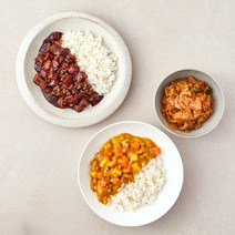 델리코by정미경 바로만든 카레짜장 한돈야채카레 200g + 한돈야채짜장 200g + 볶음김치 150g 세트, 1세트