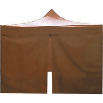 윈에어 캐노피천막 가림막 심플 일반 바람막이 4면, 브라운