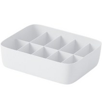 템플라이 10칸 플라스틱 속옷 정리 수납함, 화이트, 1개