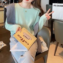 페이퍼먼츠 여성용 라운드넥 베이직 심플 티셔츠 03850