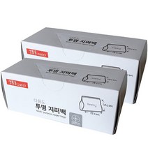 생활을그리다 다용도 투명 지퍼백 15 x 10 cm, 100개