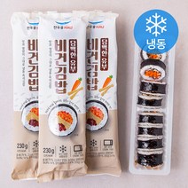 한우물 유부비건김밥 (냉동), 230g, 3개