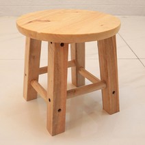 오픈스페이스 엔틱 원목 스툴, 25cm